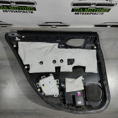 Обшивка дверей картка задня права Nissan Sentra 13-19 чорн шкіра, під хімчистку 82900-9AN0B