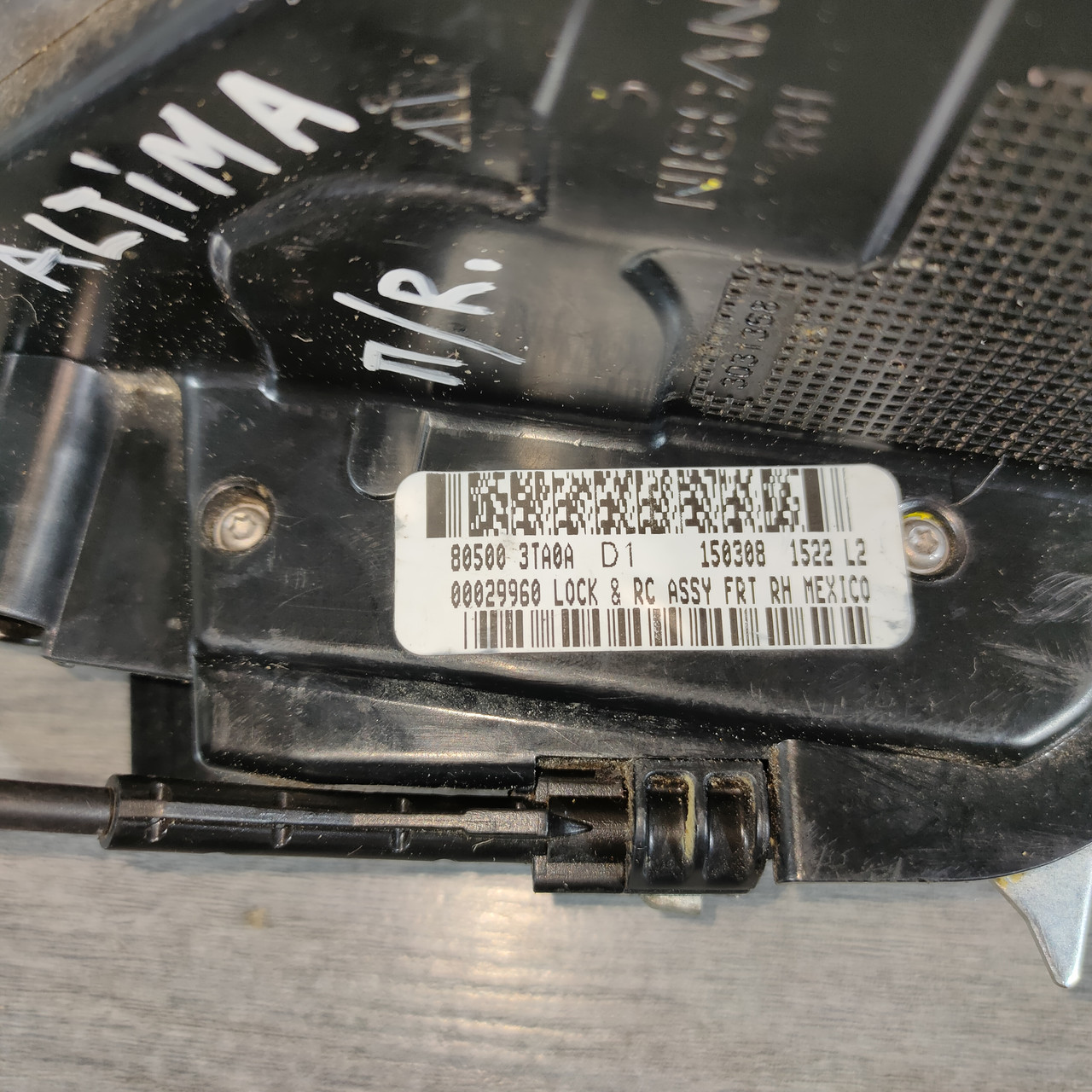 Замок двери передней правой Nissan Altima 13-18 80500-3TA0B - Зображення 4
