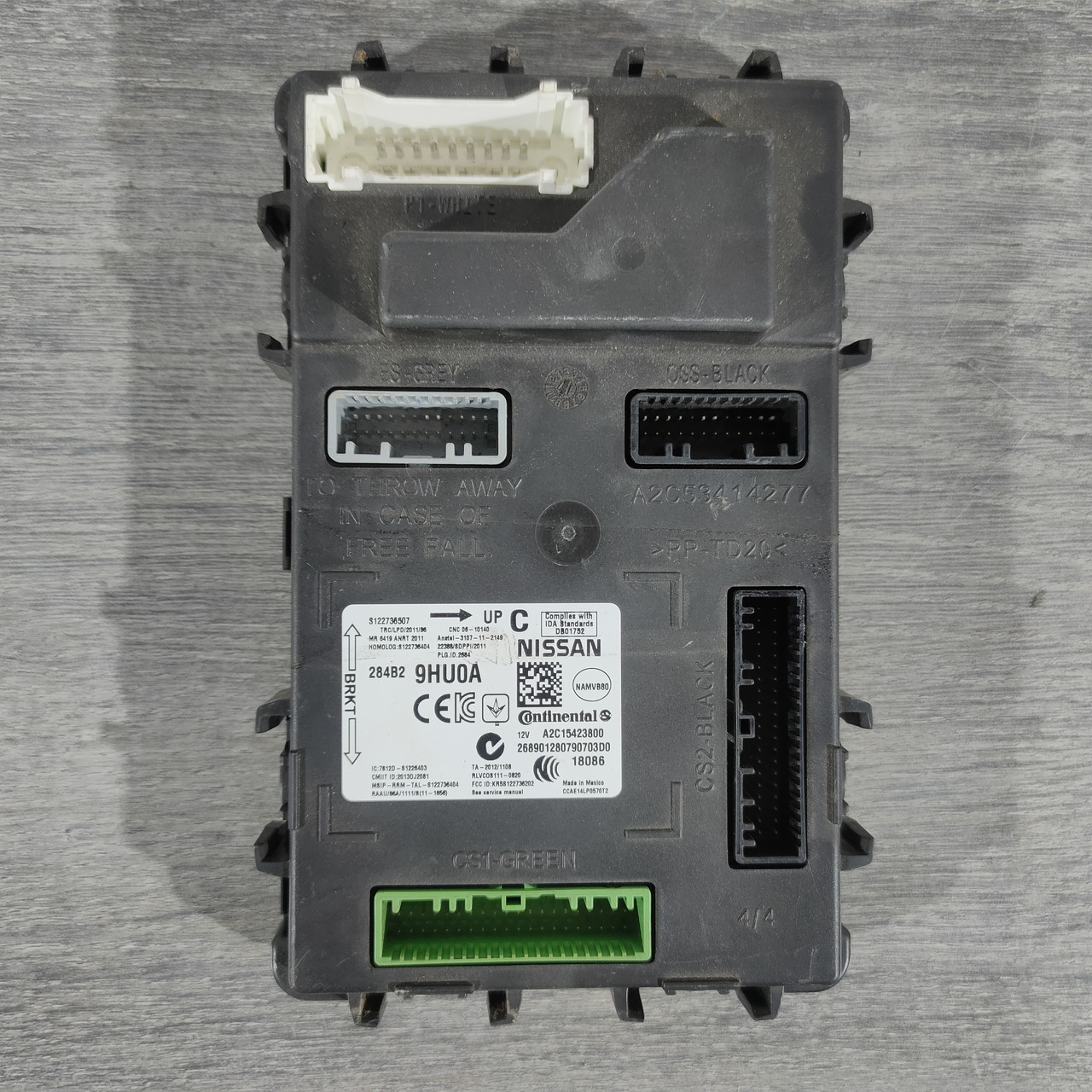 BODY CONTROL MODULE UNIT BCM BCU Nissan Altima 13-18 284B2-9HU0A